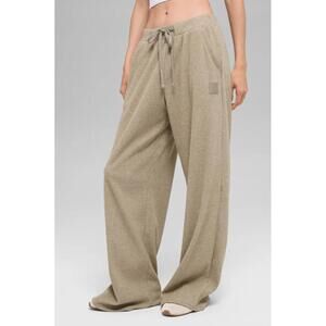 NWT Alo Yoga Muse Wide Leg Pants Gravel Heather Size M